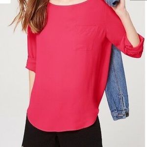 Ann Taylor Loft Pocket Blouse
